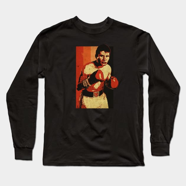 Vintage Boxing Magazine Long Sleeve T-Shirt by CTShirts